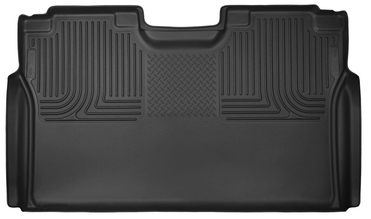 Husky Liners - Husky Liners Floor Liners 2nd Seat (Full Coverage) 2015 Ford F-150 SuperCrew X-Act Contour-Black 53491