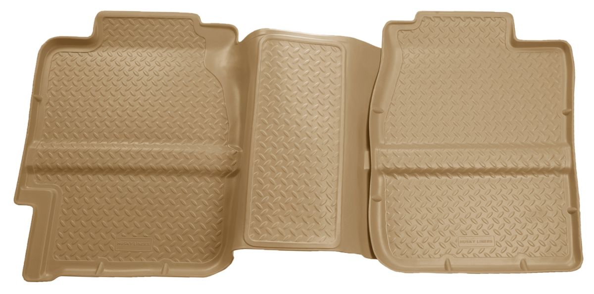 Husky Liners - Husky Liners 2nd Seat Floor Liner 99-07 Silverado/Sierra Extended Cab-Tan Classic Style 61363