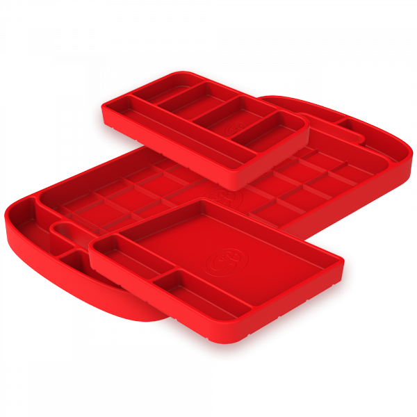 S&B - S&B Tool Tray Silicone 3 Piece Set Color Red 80-1001