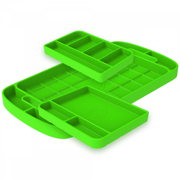 S&B - S&B Tool Tray Silicone 3 Piece Set Color Lime Green 80-1000