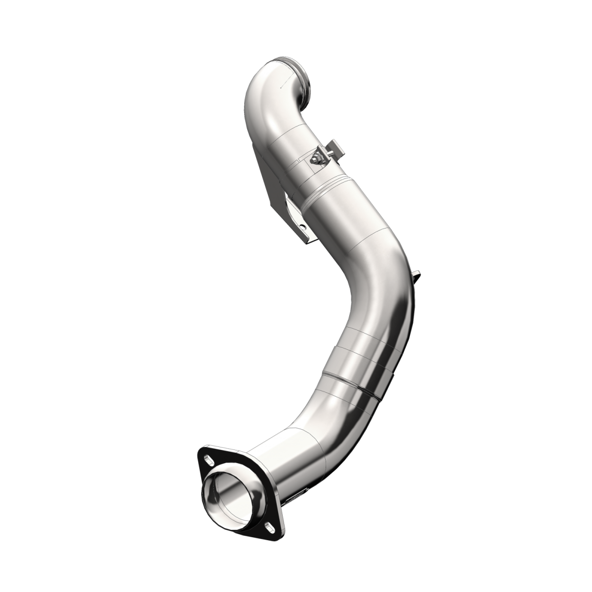 MBRP - MBRP 4 Inch Turbo Down Pipe For 15-16 Ford 6.7L Powerstroke Non Cab and Chassis Only Aluminized Steel EO Num. D-763-1 FALCA460