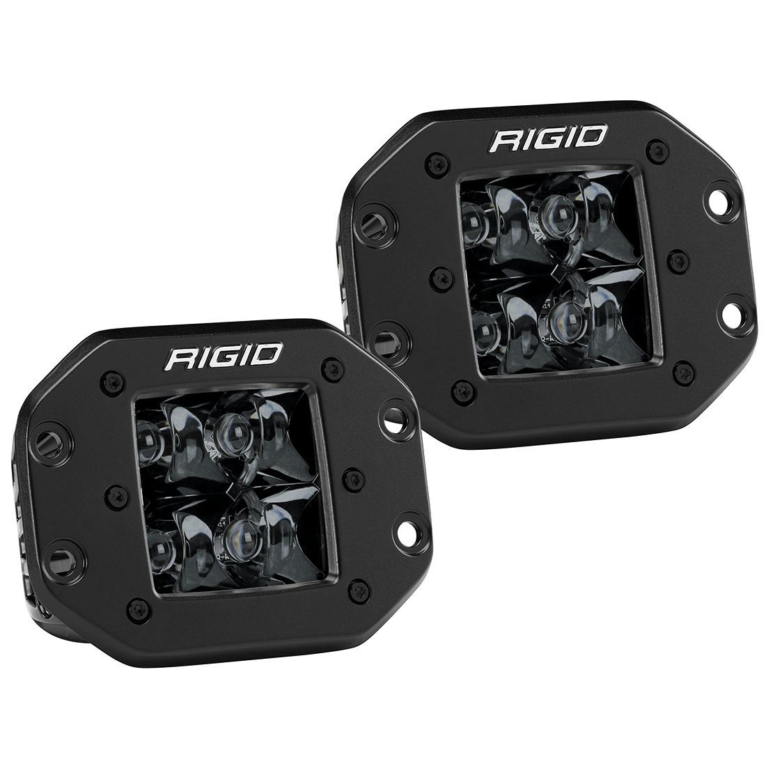 Rigid Industries - Rigid Industries Spot Flush Mount Midnight Pair D-Series Pro 212213BLK