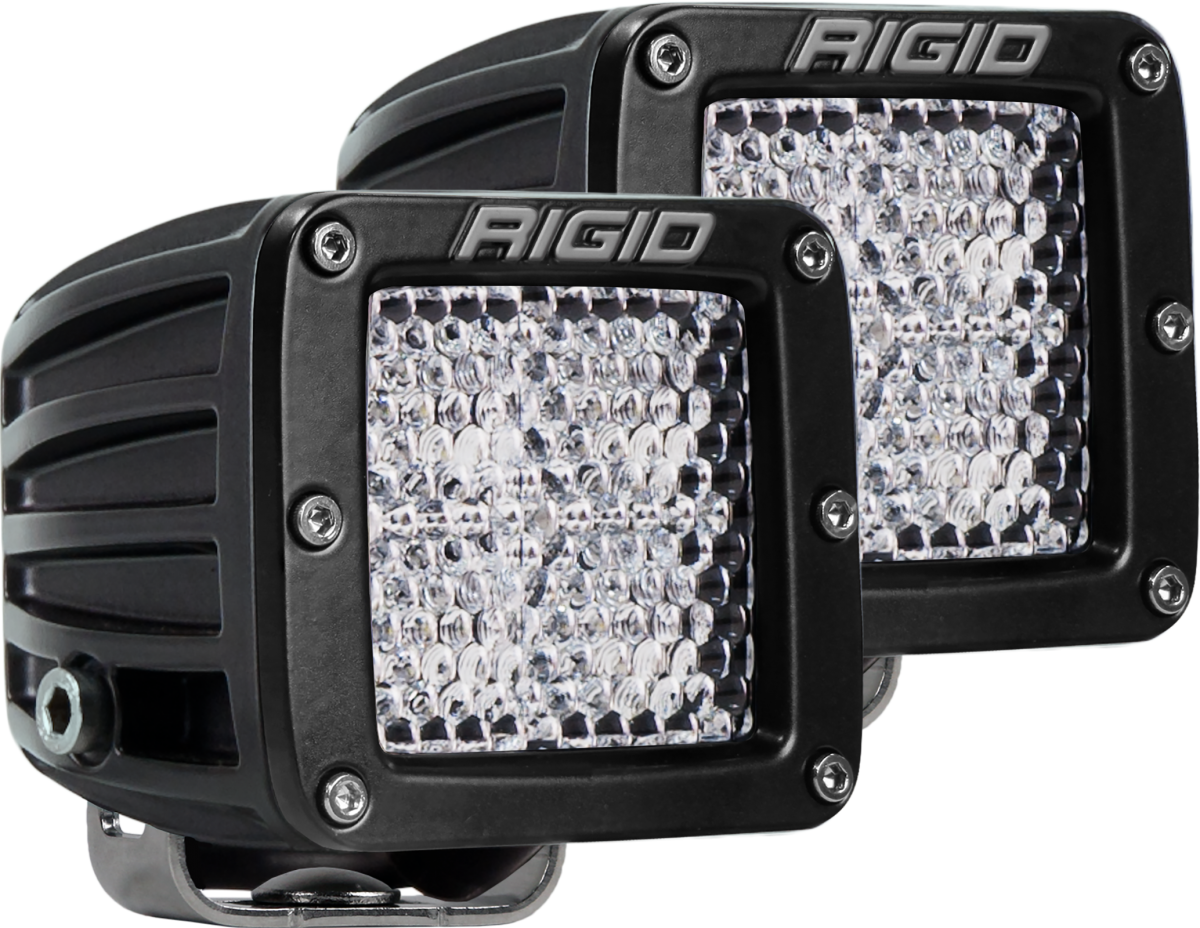 Rigid Industries - Rigid Industries Diffused Surface Mount Black Pair D-Series Pro 202513