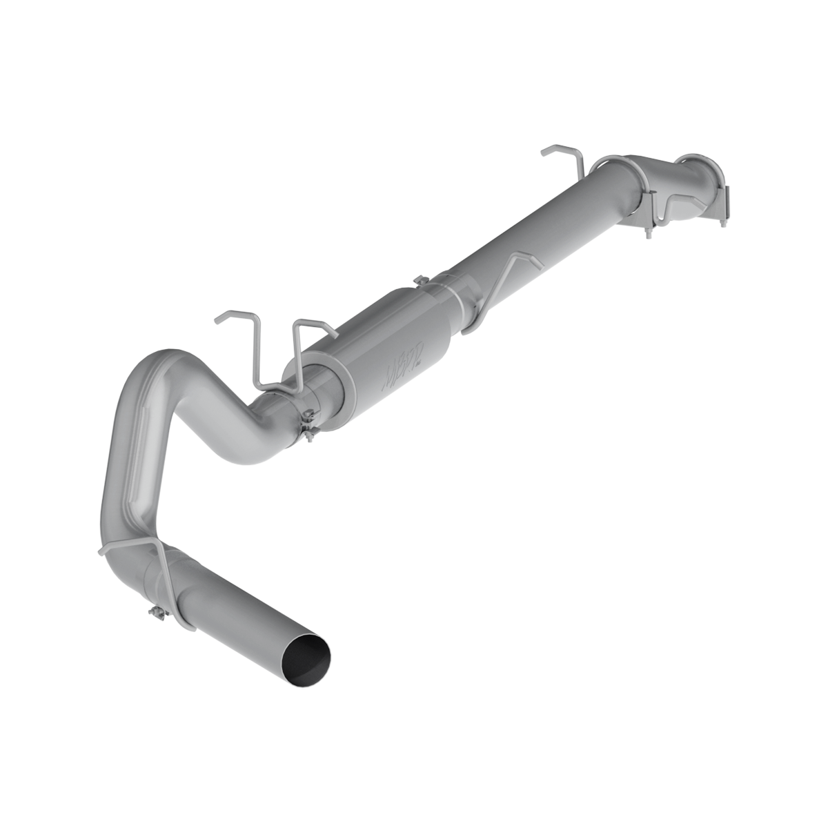 MBRP - MBRP 4 Inch Cat Back Exhaust System Single Side Stock Cat For 03-07 Ford F-250/350 6.0L, Extended Cab/Crew Cab S6208P