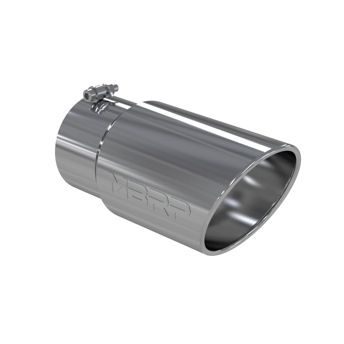MBRP - MBRP Exhaust Tail Pipe Tip 6 Inch O.D. Angled Rolled End 5 Inch Inlet 12 Inch Length T304 Stainless Steel T5075