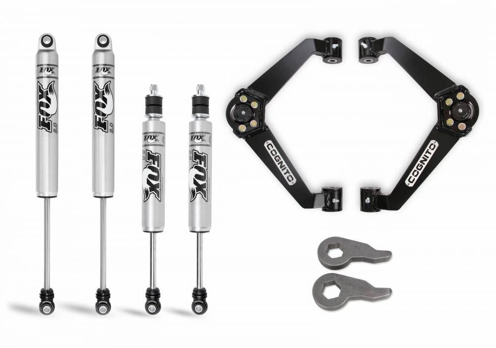 Cognito Motorsports Truck - Cognito Motorsports Truck 3-Inch Performance Leveling Kit With Fox PS 2.0 IFP Shocks for 01-10 Silverado/Sierra 2500-3500 2WD/4WD 110-P0753