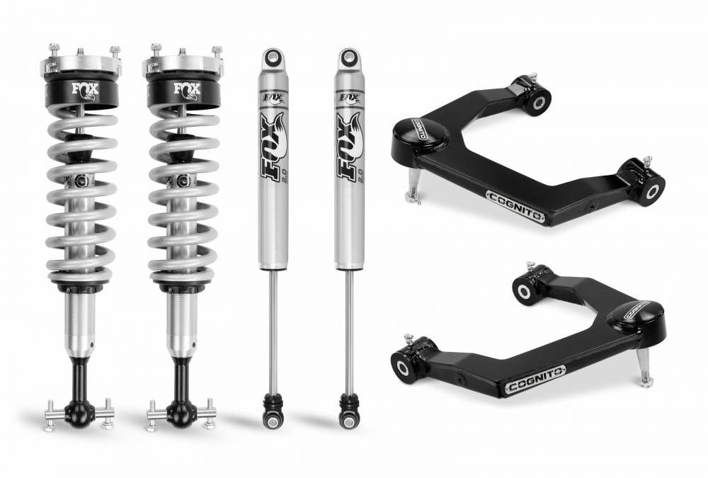 Cognito Motorsports Truck - Cognito Motorsports Truck 3-Inch Performance Uniball Leveling Kit With Fox PS Coilover 2.0 IFP Shocks for 19-20 Silverado/Sierra 1500 2WD/4WD 210-P0875