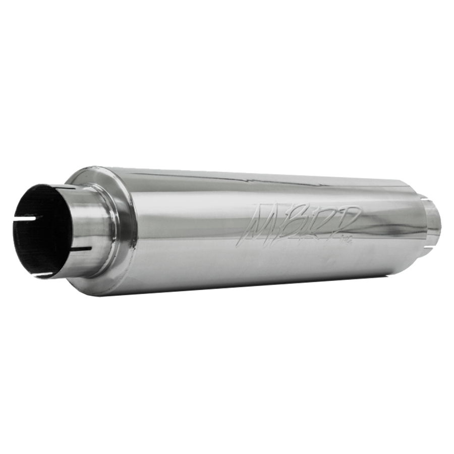 MBRP - MBRP 4 Inch Inlet/Outlet Quiet Tone Exhaust Muffler 24 Inch Body 6 Inch Diameter 30 Inch Overall T304 Stainless Steel M1004