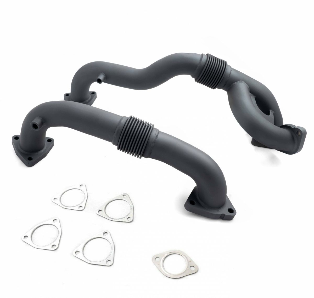 Rudy's Performance Parts - Rudy's High Temp Coated Heavy Duty Thick Wall Up Pipe Kit For 08-10 6.4 Powerstroke