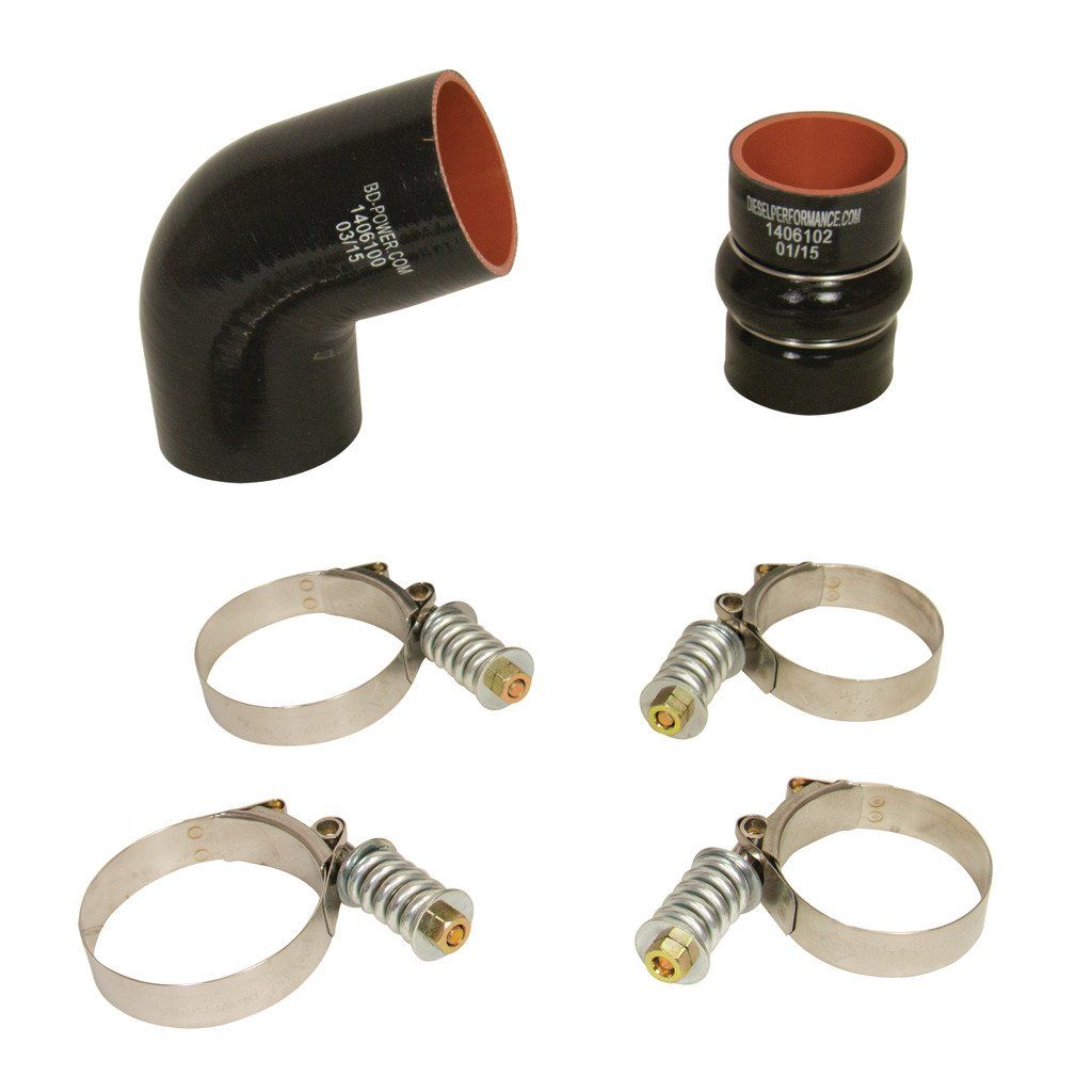 BD-Power Hot Side Intercooler Hose & Clamp Kit For 06-10 6.6L Duramax