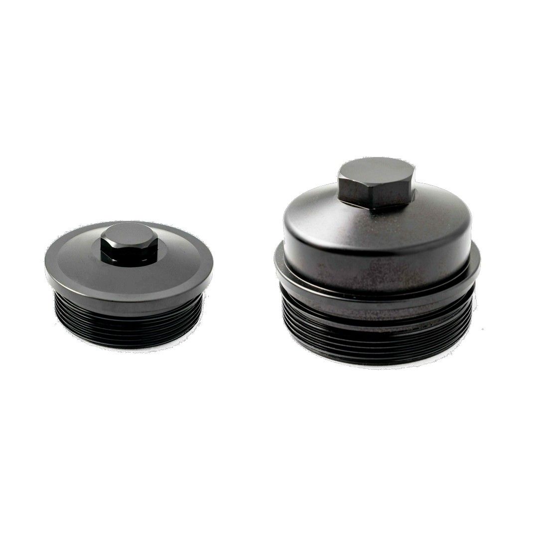 Rudy's Performance Parts - Rudy's Billet Oil & Upper Fuel Filter Caps For 2003-2007 Ford 6.0L Powerstroke