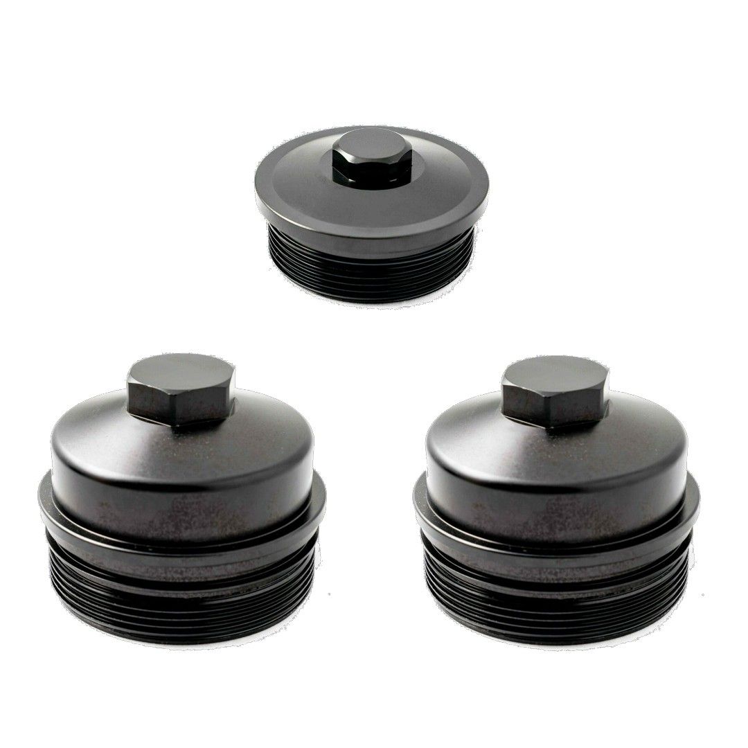 Rudy's Performance Parts - Rudy's Billet Oil & Fuel Filter Cap Set For 2003-2007 Ford 6.0L Powerstroke