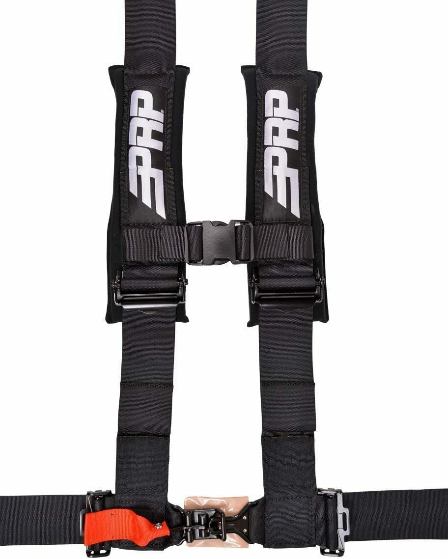 PRP 4.3 Black 4-Point Adjustable Harness With 3" Belts & Sewn in Shoulder Pads
