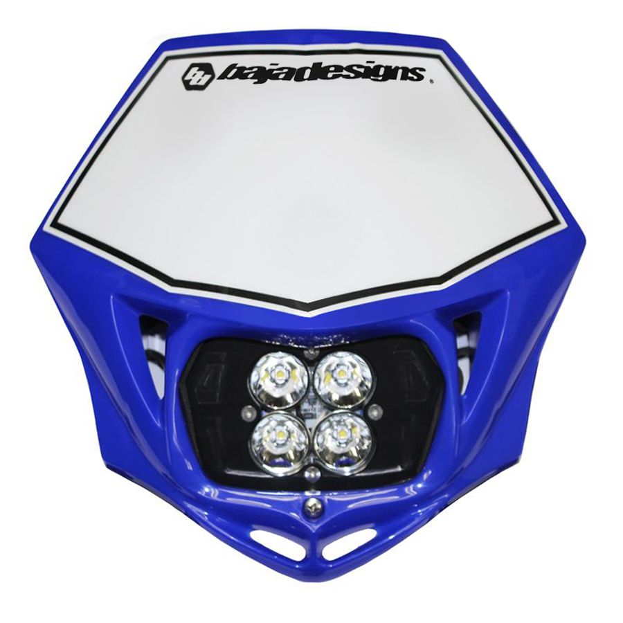 Baja Designs - Baja Designs D/C Squadron Sport Motorcycle LED Race Headlight Blue Shell