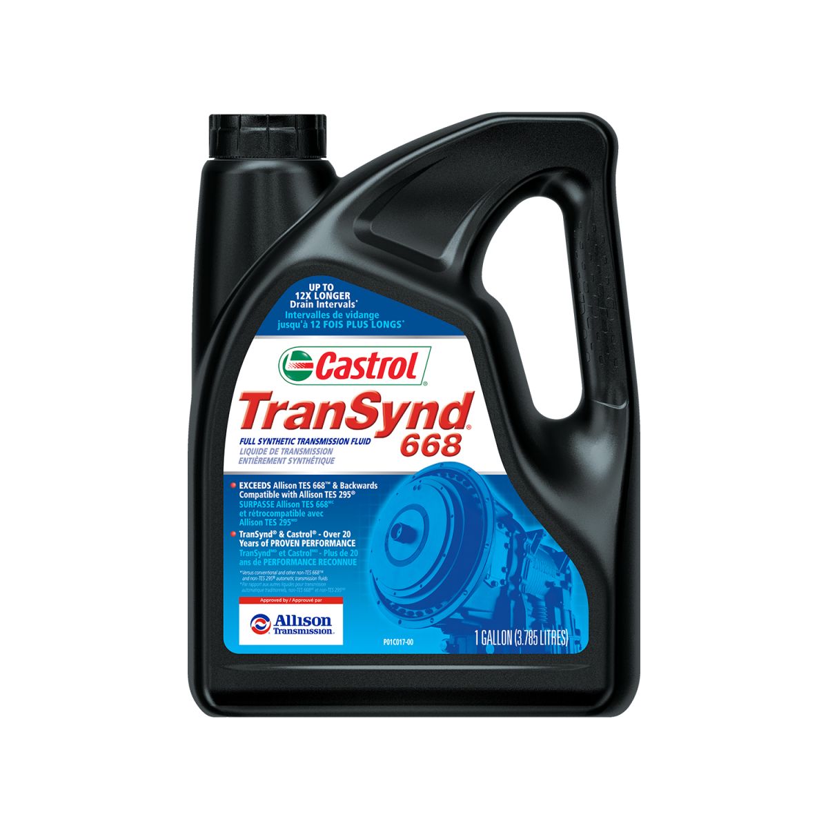 Transynd TES 668 1 Gallon Allison On-Highway Full Synthetic Transmission Fluid