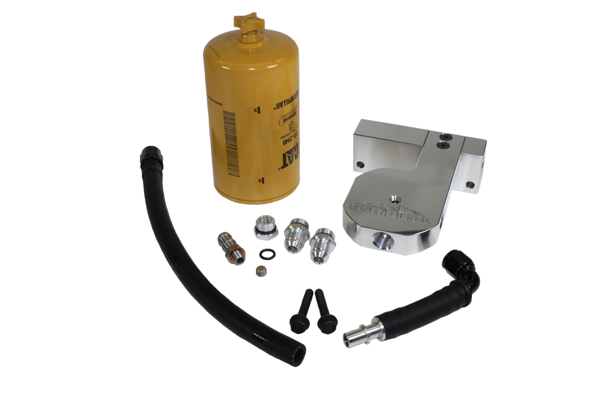 G&R Diesel - G&R Diesel CAT Fuel Filter Conversion Kit With Water Separator For 10-18 6.7L Cummins