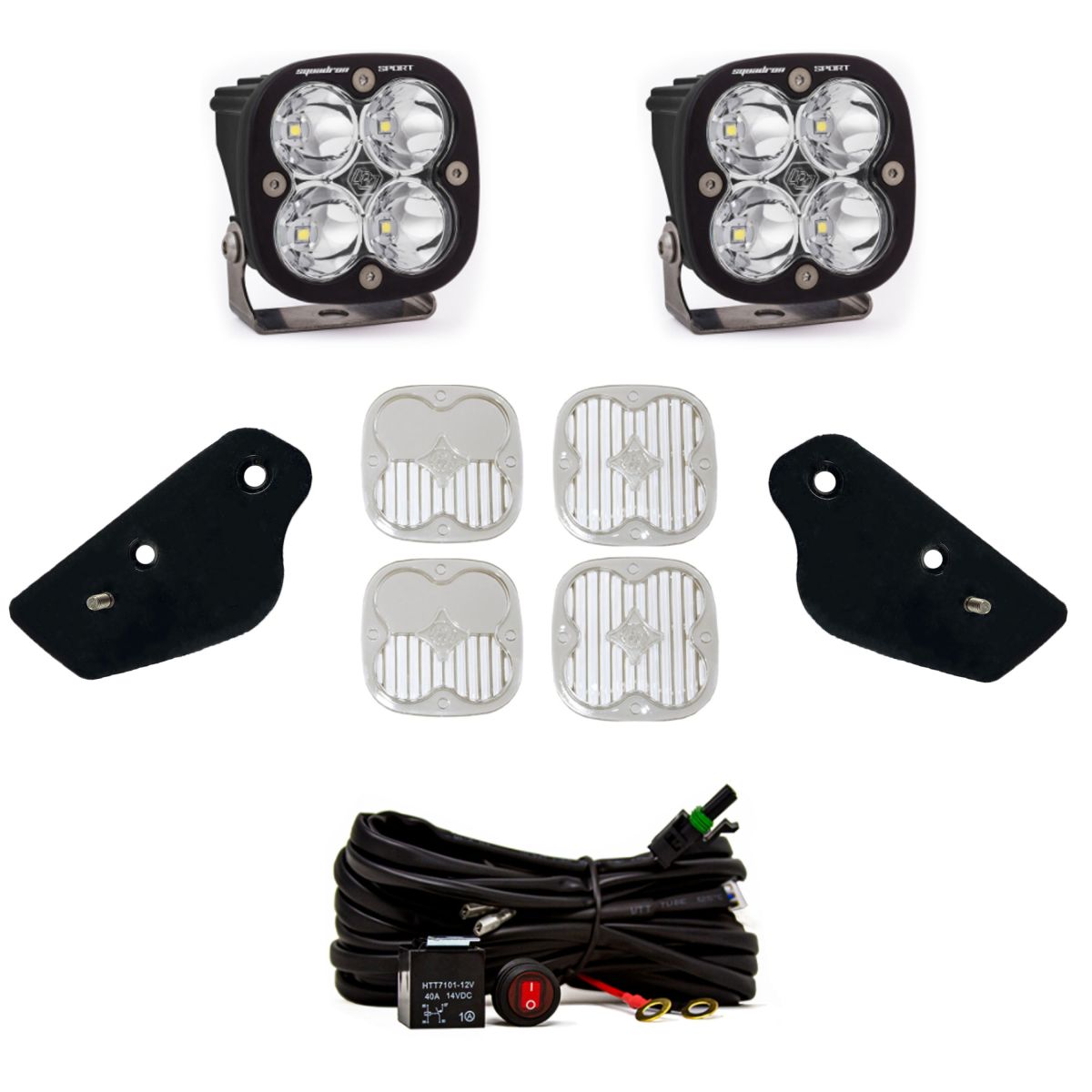 Baja Designs - Baja Designs A-Pillar Squadron Sport LED Kit For 21+ Bronco With Toggle Switch