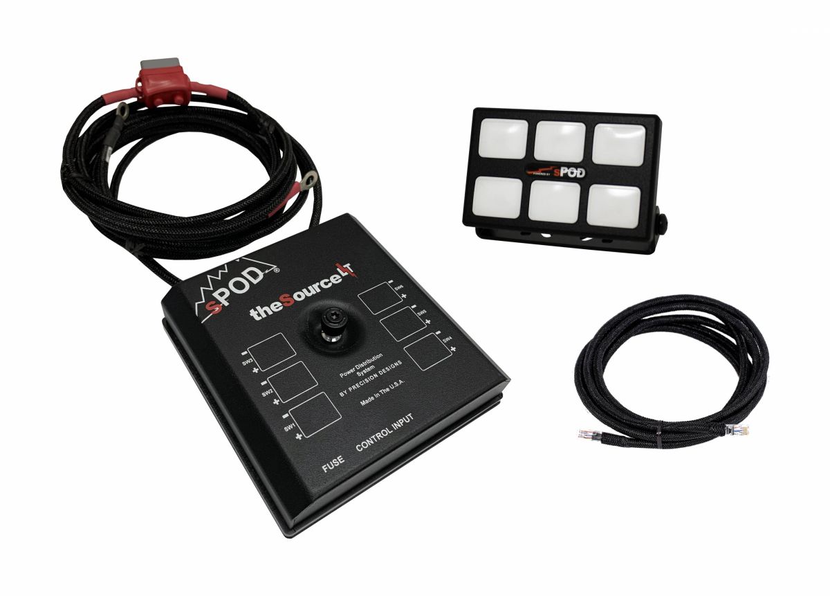 sPOD - sPOD SourceLT Bluetooth Mini6 Control Panel with 36' Battery Cables, Universal