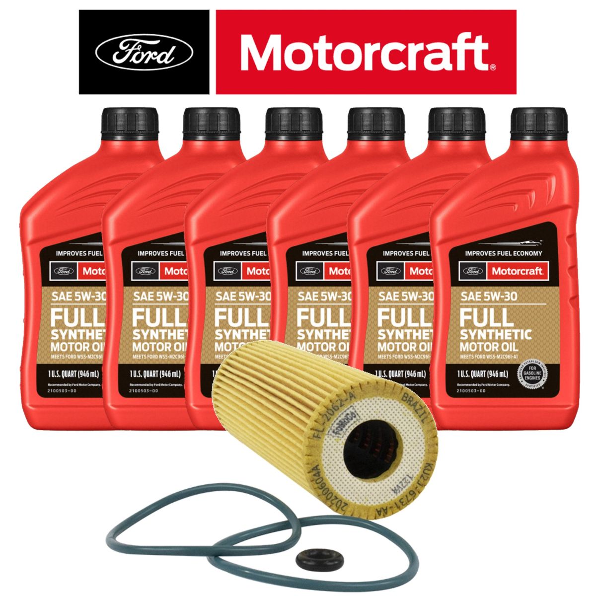 OEM Ford - Motorcraft Full Synthetic Oil Change Kit For 15+ Ford Bronco/F-150 2.7L EcoBoost