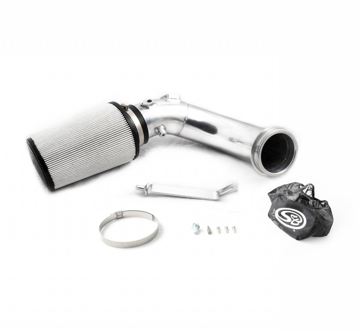 Rudy's Performance Parts - Rudy's Polished 4" Air Intake S&B Dry Filter/Wrap For 07.5-12 Dodge 6.7L Cummins