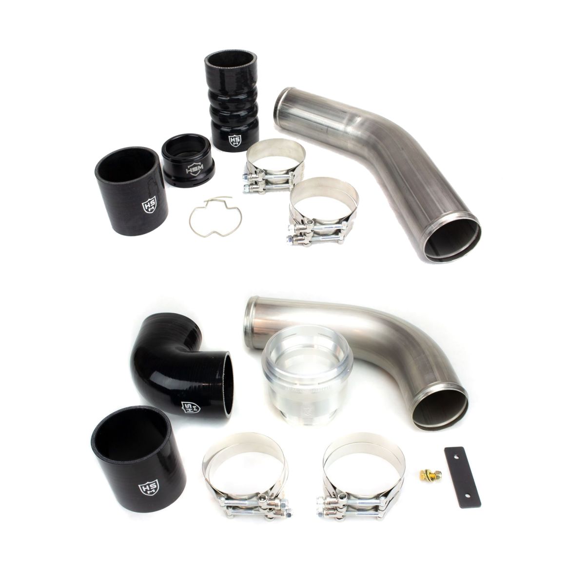 H&S Motorsports - H&S Raw Hot & Cold Side Intercooler Pipe Kit For 17-21 Ford 6.7L Powerstroke