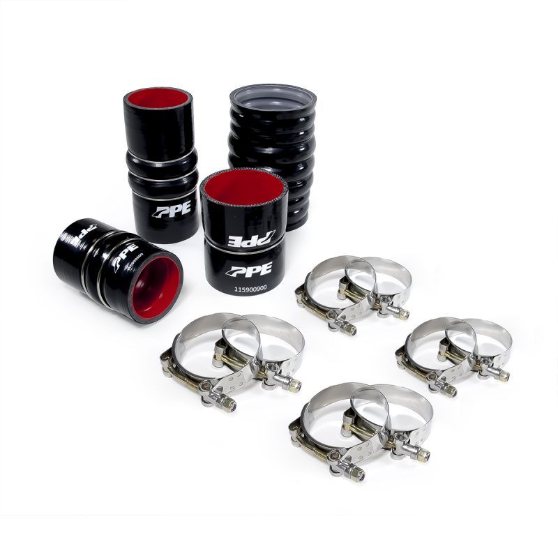 PPE - PPE Silicone Hose Kit W/ Stainless Clamps For 11-16 GM 6.6L LML Duramax Diesel