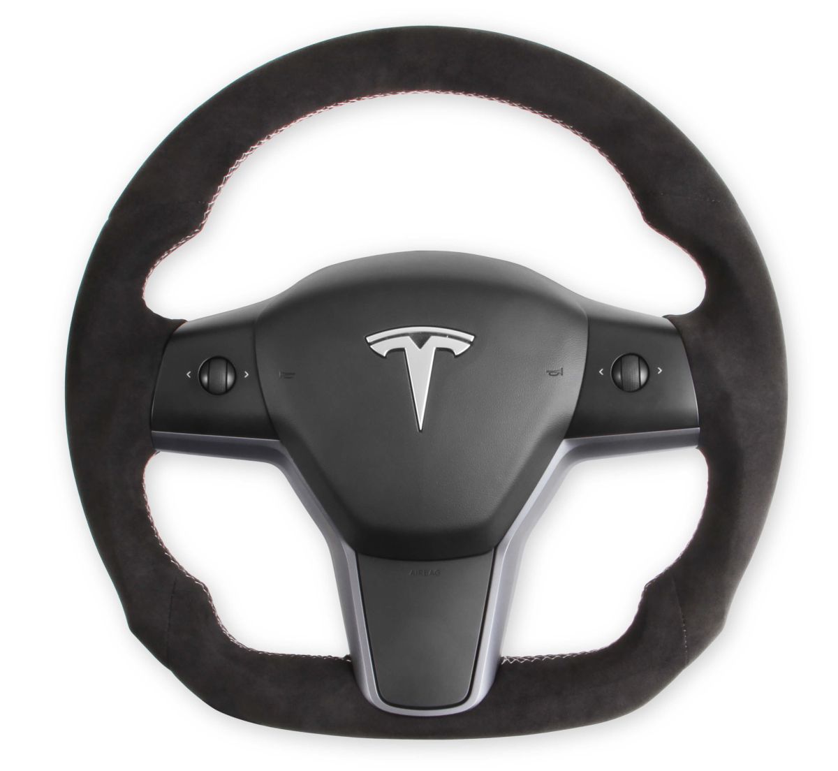 REKUDO Alcantara Wrapped Steering Wheel For 2017-2021 Tesla Model 3 & Y