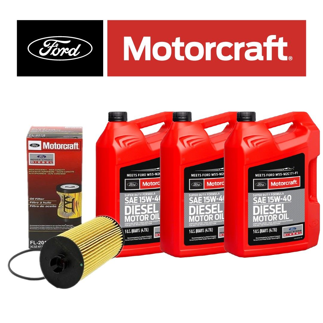 Rudy's Performance Parts - Motorcraft 15W40 Oil Change Kit For 03-10 Ford Super Duty 6.0L/6.4L Powerstroke