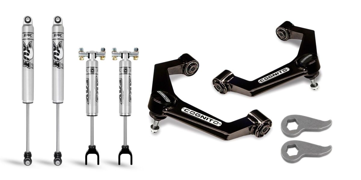 Cognito Motorsports Truck - Cognito Motorsports Truck 3-Inch Performance Leveling Kit With Fox PS 2.0 IFP Shocks for 2020 Silverado/Sierra 2500/3500 2WD/4WD 110-P0779