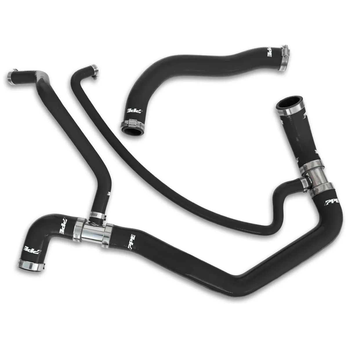 PPE - PPE Black Silicone Upper & Lower Coolant Hose Kit For 2001-2005 GM 6.6L Duramax