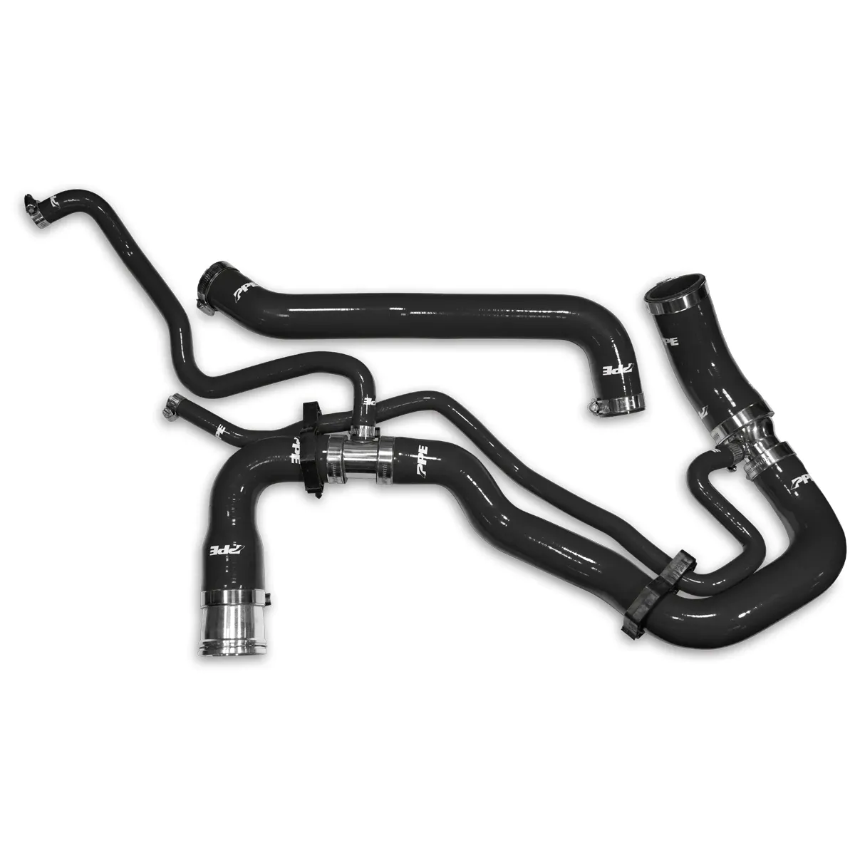 PPE - PPE Black Silicone Upper & Lower Coolant Hose Kit For 2011-2016 GM 6.6L Duramax