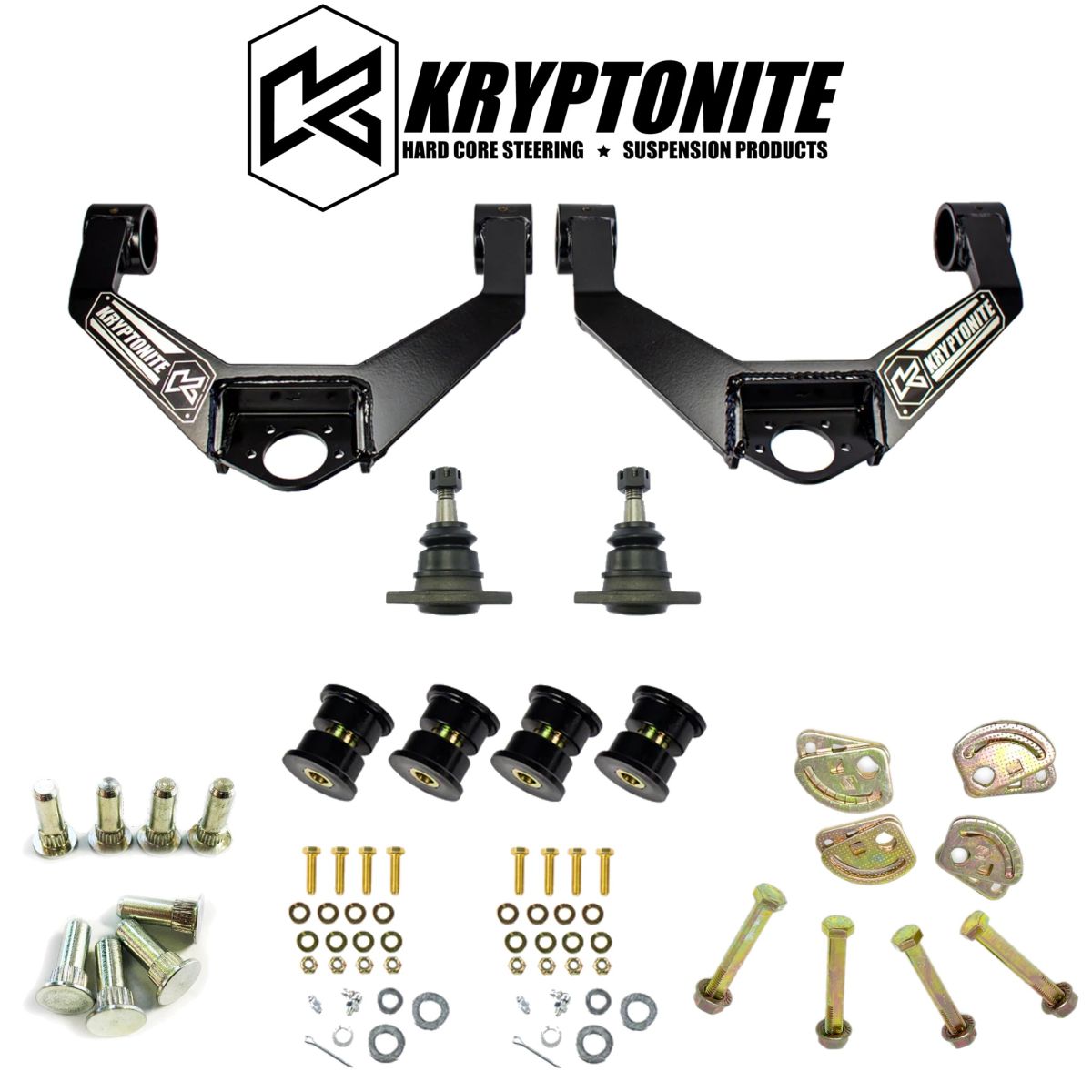 Kryptonite - Kryptonite Control Arms/Cam Bolts/Alignment Pins For 2011-2019 GM 2500HD/3500HD