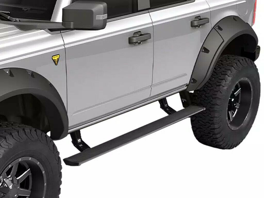 Amp Research - AMP Research PowerStep Retractable Running Boards For 2021+ Ford Bronco 4-Door