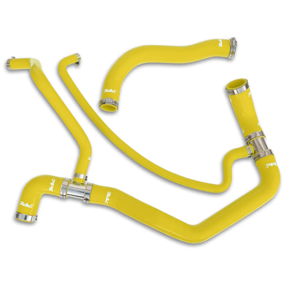PPE - PPE Yellow Silicone Upper & Lower Coolant Hose Kit For 2001-2005 GM 6.6L Duramax