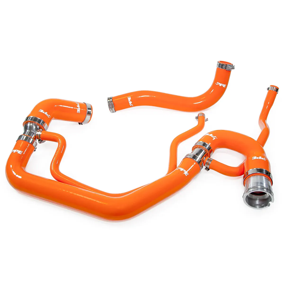 PPE - PPE Orange Silicone Upper & Lower Coolant Hose Kit For 2006-2010 GM 6.6L Duramax