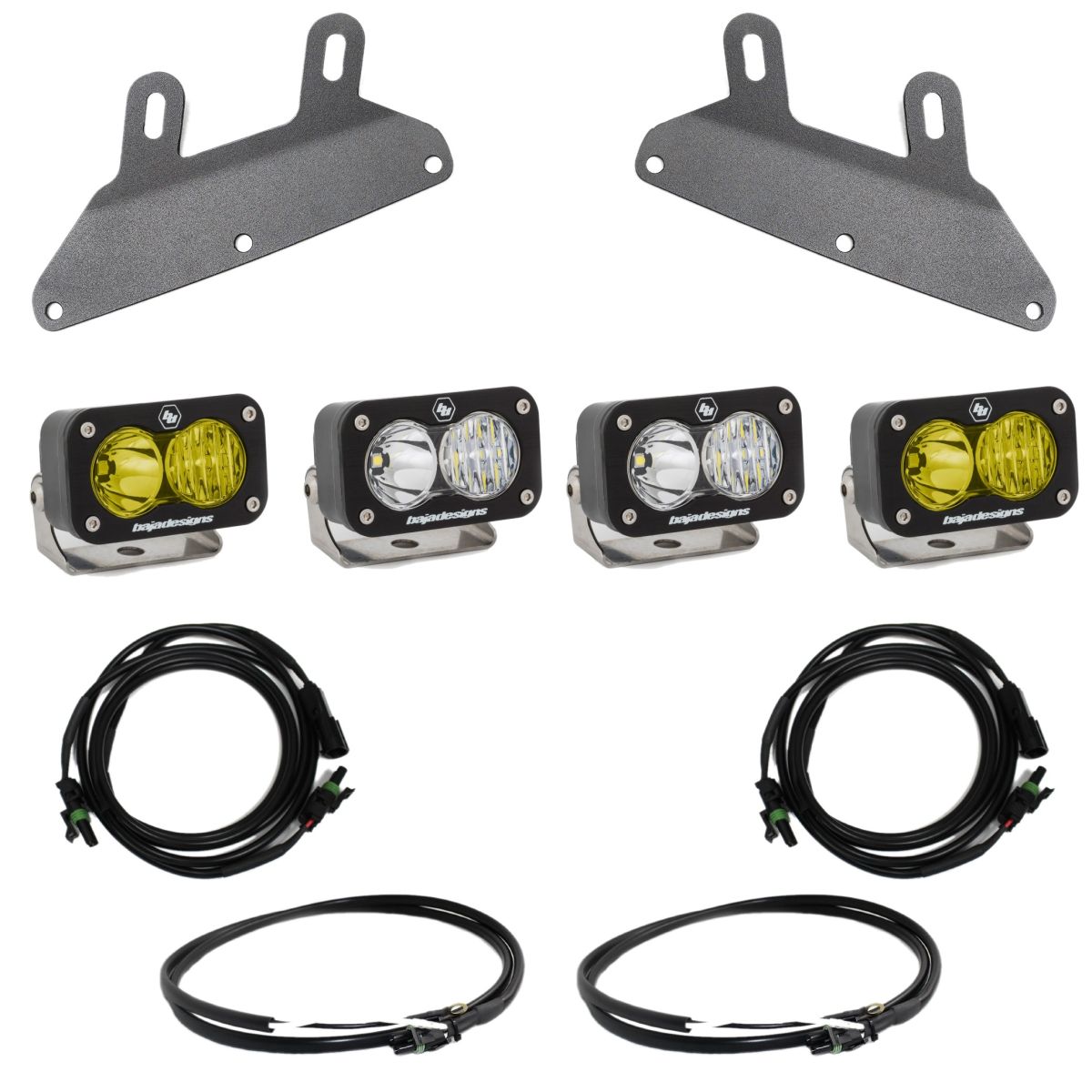 Rudy's Performance Parts - Rudy's Custom Double S2 LED Fog Light Kit For 2021+ Ford Bronco With Modular Bumper