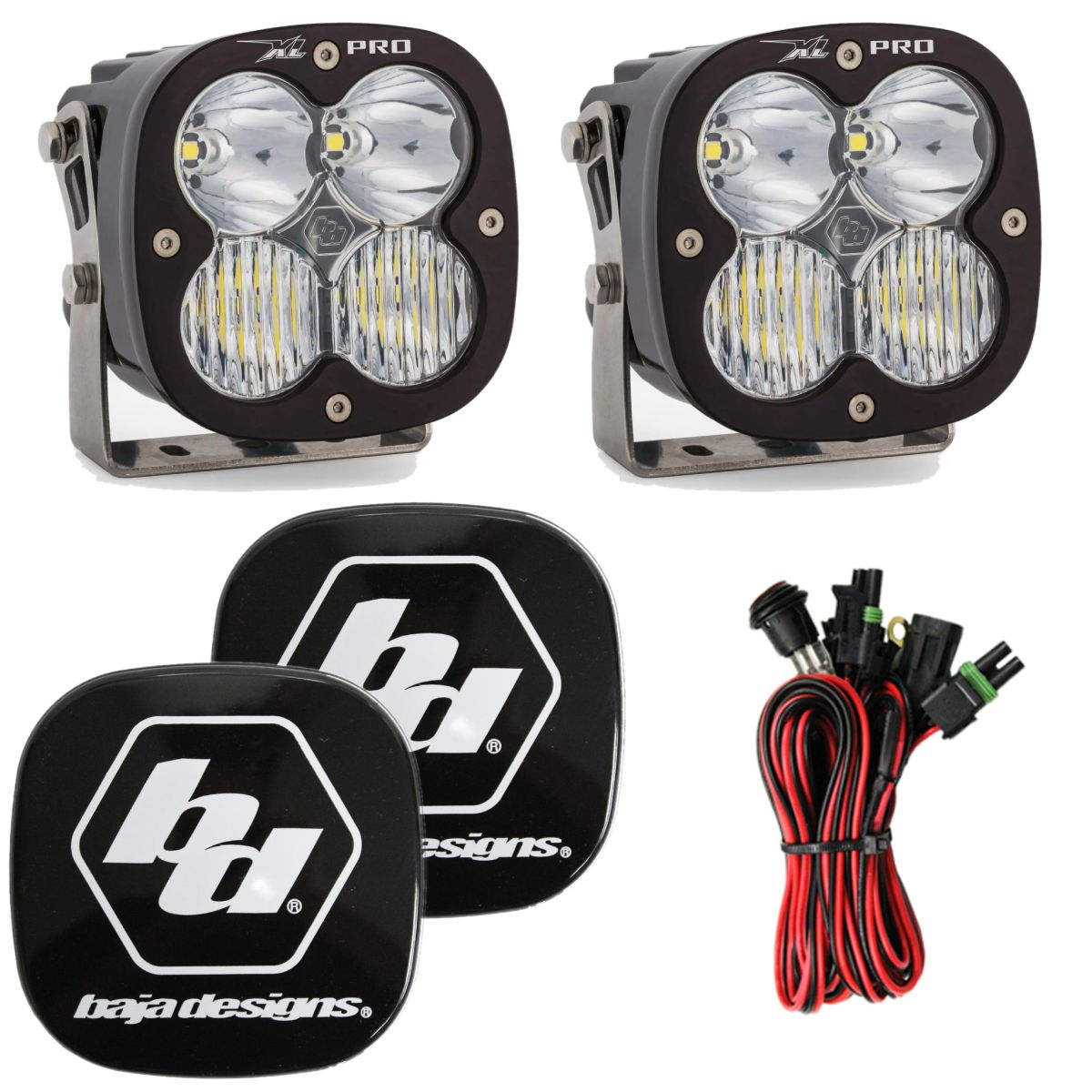 Baja Designs - Baja Designs XL Pro 5000K Clear Driving/Combo LED Light Pods With Rock Guards