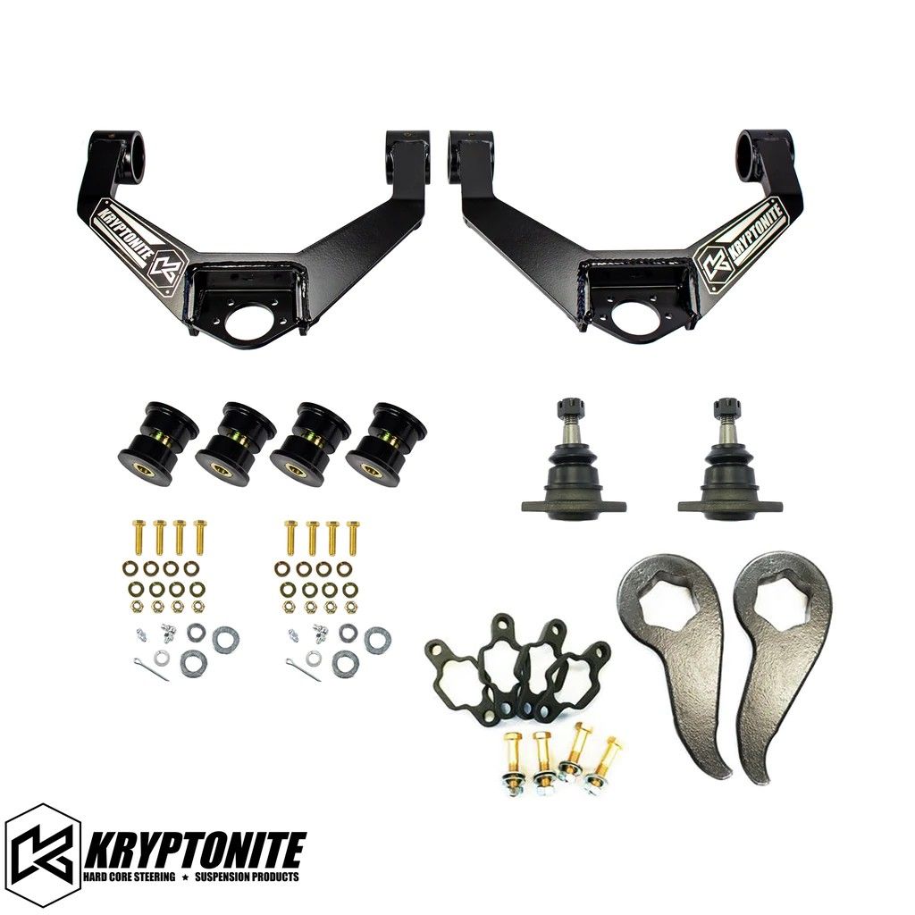 Kryptonite - Kryptonite Stage 2 Leveling Kit W/ Control Arms For 20+ Chevy/GMC 2500HD/3500HD