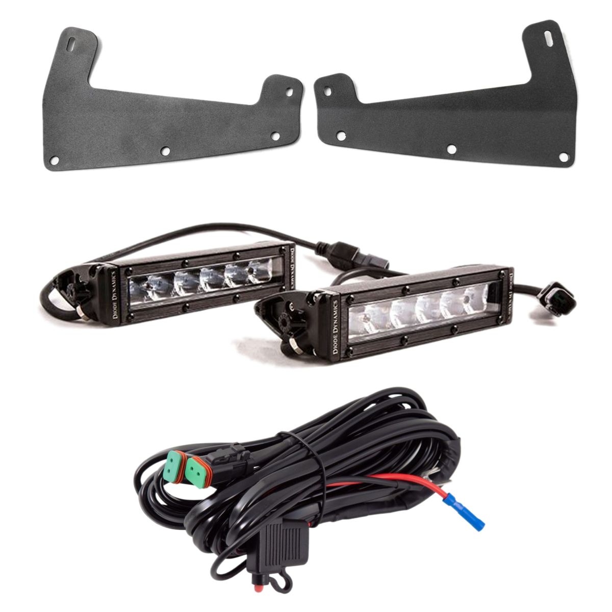 Diode Dynamics - Diode Dynamics SS6 Clear Driving Light Bars/Upfitter/Brackets For Ford Bronco