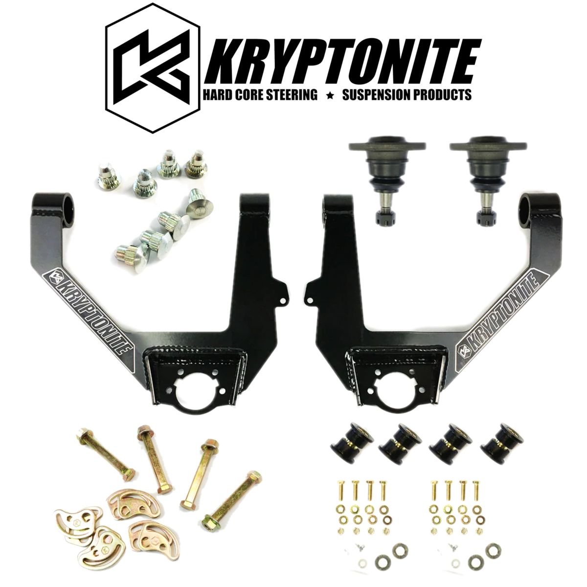 Kryptonite - Kryptonite Control Arm Kit/Cam Bolt & Pin Kit For 07-18 GM 1500/SUVs W/ 6 Lugs