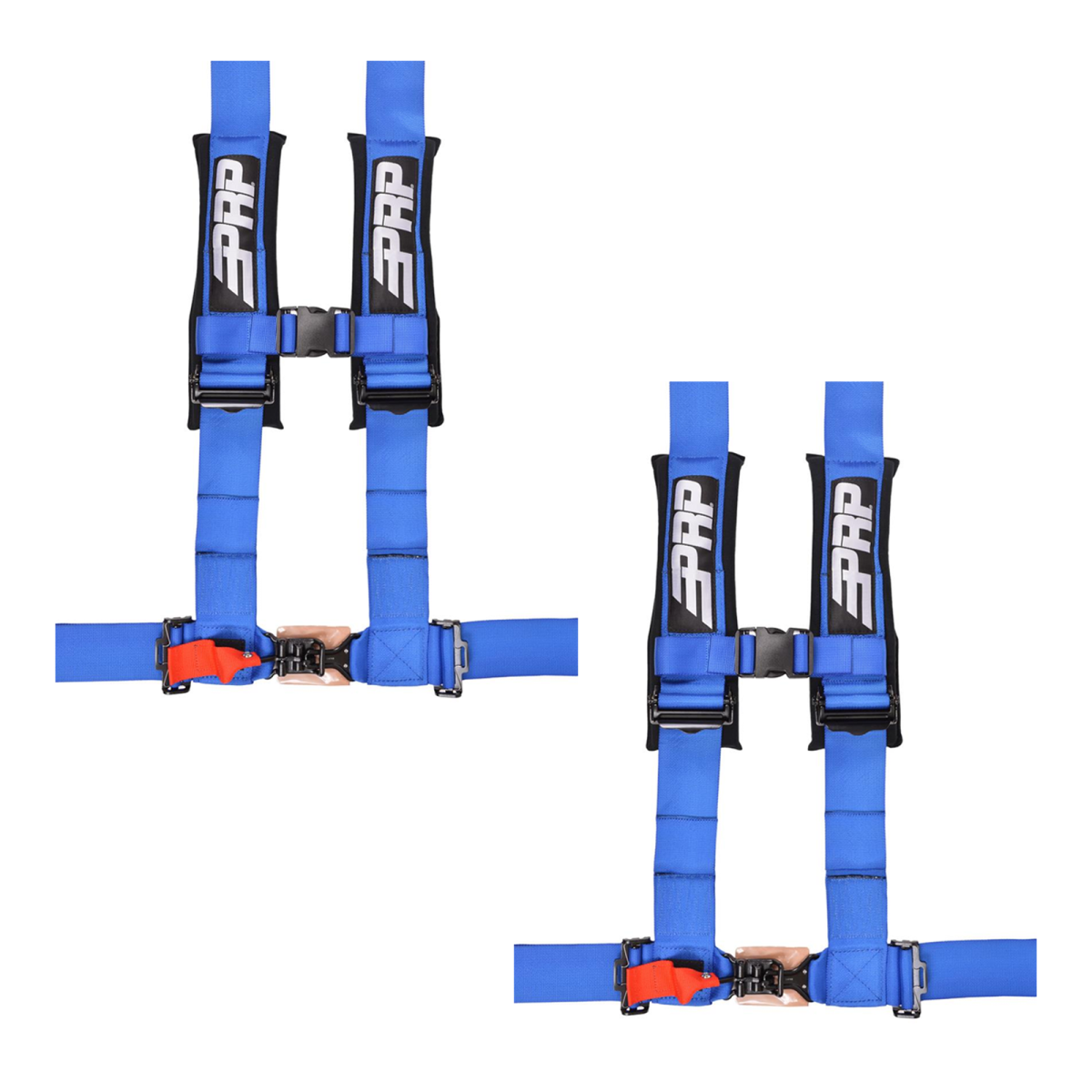 PRP 4.3 Blue 4-Point Adjustable 3" Belt Harness Pair With Auto Style Latch