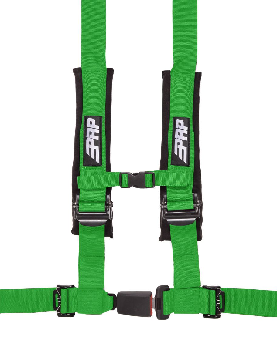 PRP 4.2 Green 4-Point Adjustable 2" Belt Harness With Auto Style Latch