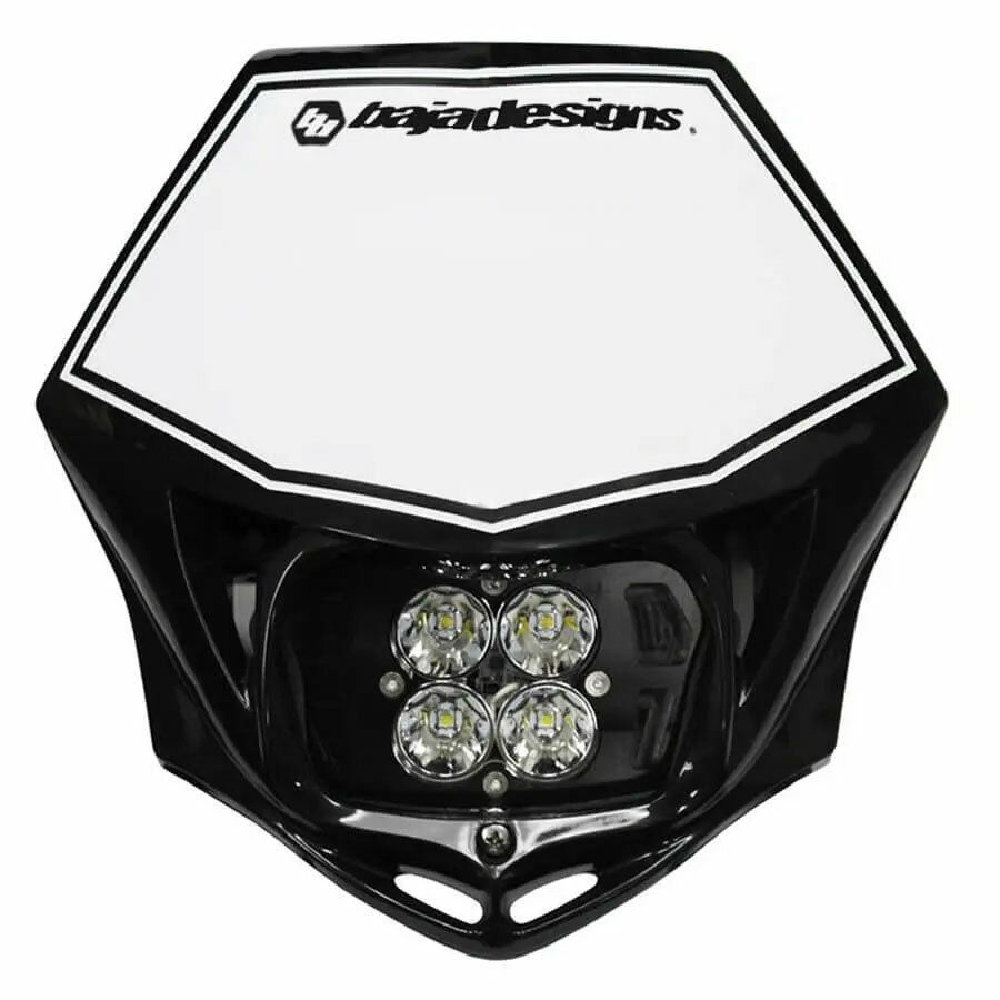 Baja Designs - Baja Designs Motorcycle Squadron Pro D/C 4900lm Headlight Kit With Black Shell