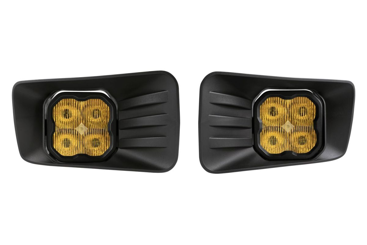 Diode Dynamics - Diode Dynamics SS3 Amber Pro Fog Light Kit W/Backlight For 07-14 Chevy 2500/3500