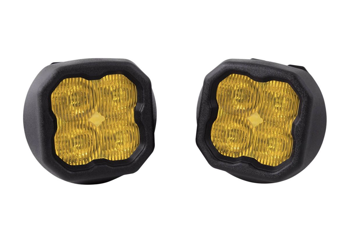 Diode Dynamics - Diode Dynamics SS3 Amber Pro Fog Light Kit W/Backlight For 07-14 Chevy Suburban