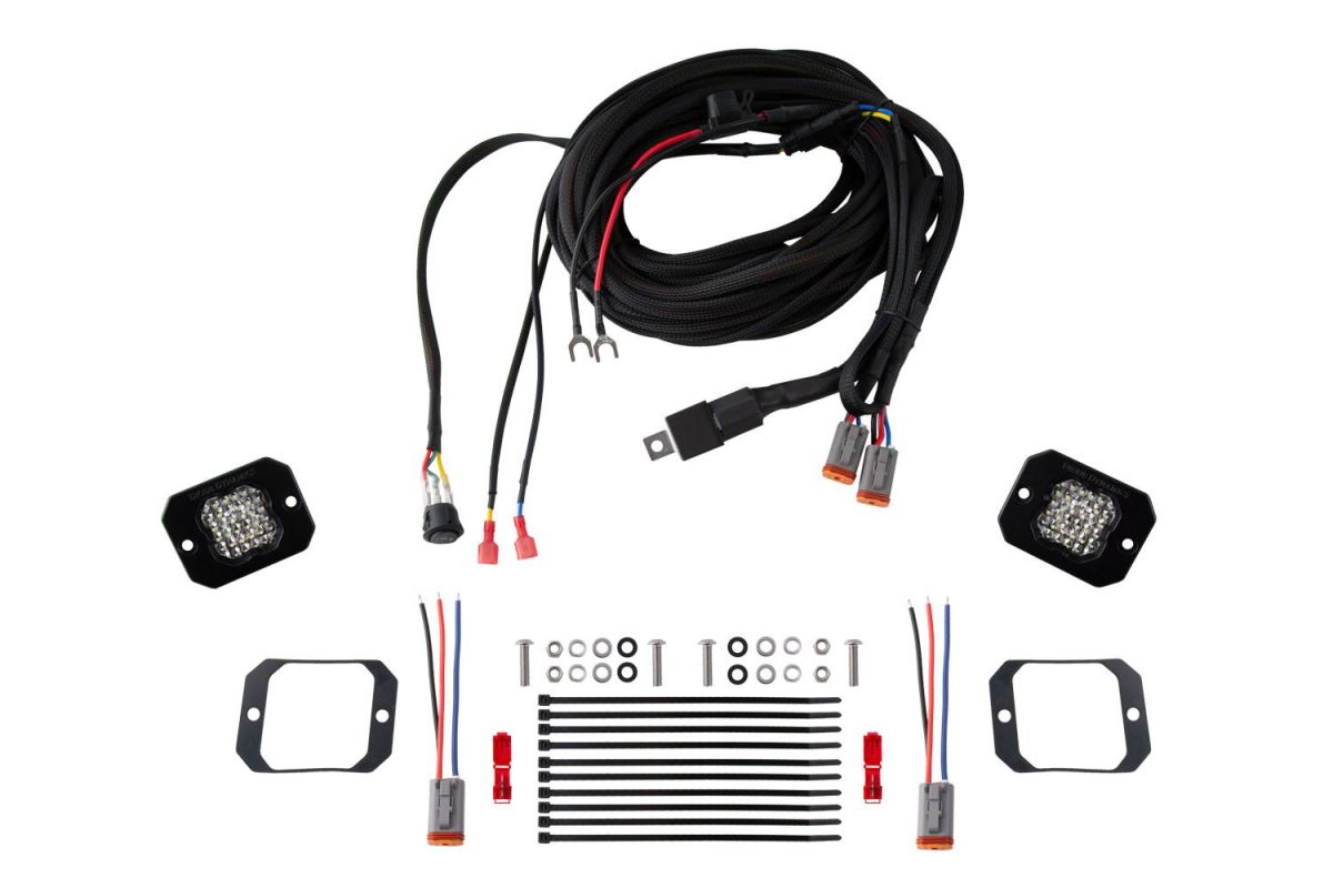 Diode Dynamics - Diode Dynamics SSC1 White LED Sport Flush Mount Universal Reverse Light Kit
