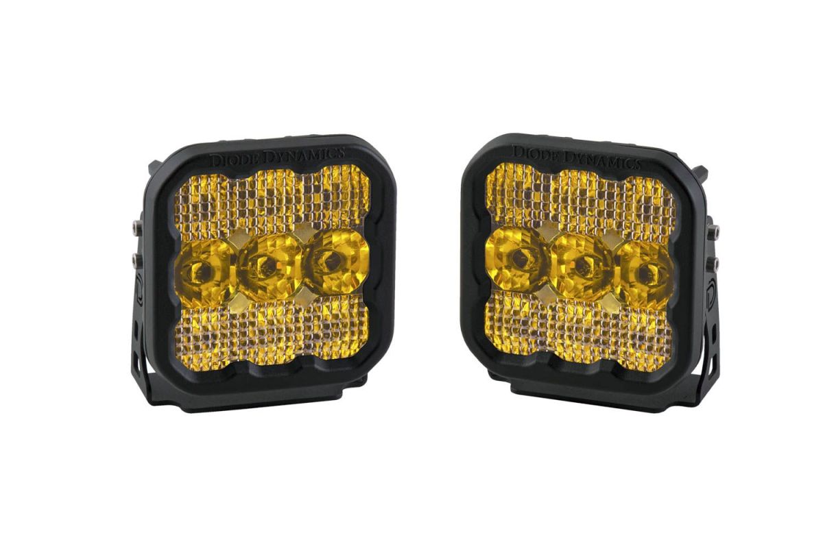 Diode Dynamics - Diode Dynamics Stage Series 5" Amber Sport Universal LED Combo Light Pod Kit