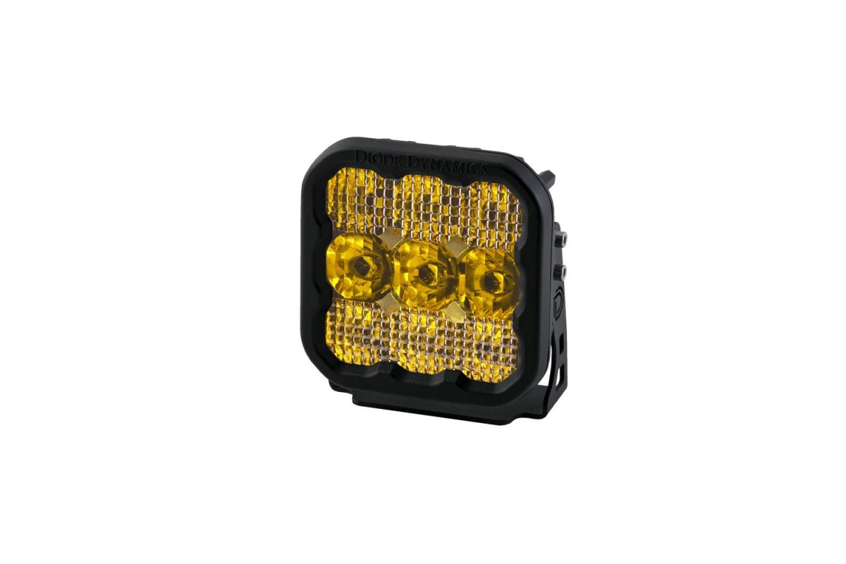 Diode Dynamics - Diode Dynamics Stage Series 5"  Amber Pro Universal Single LED Combo Light Pod