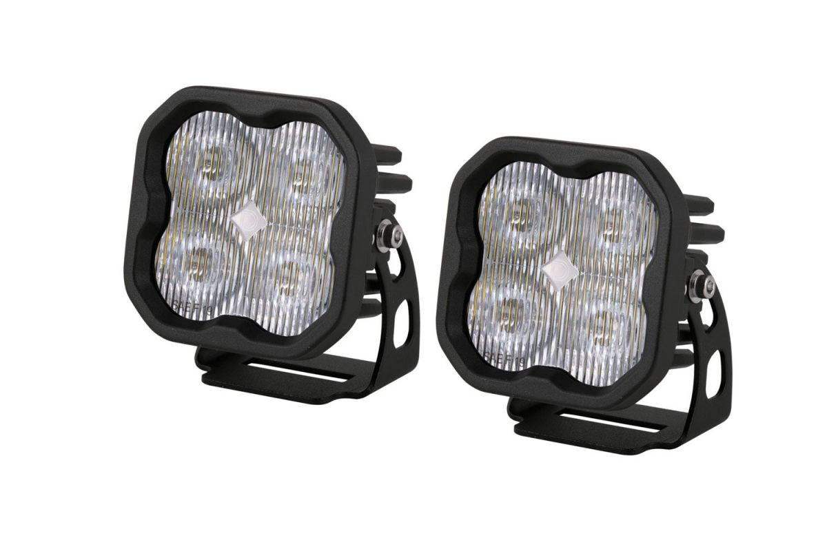 Diode Dynamics - Diode Dynamics SS3 Sport White Universal Fog Light Pod Set W Amber Backlight