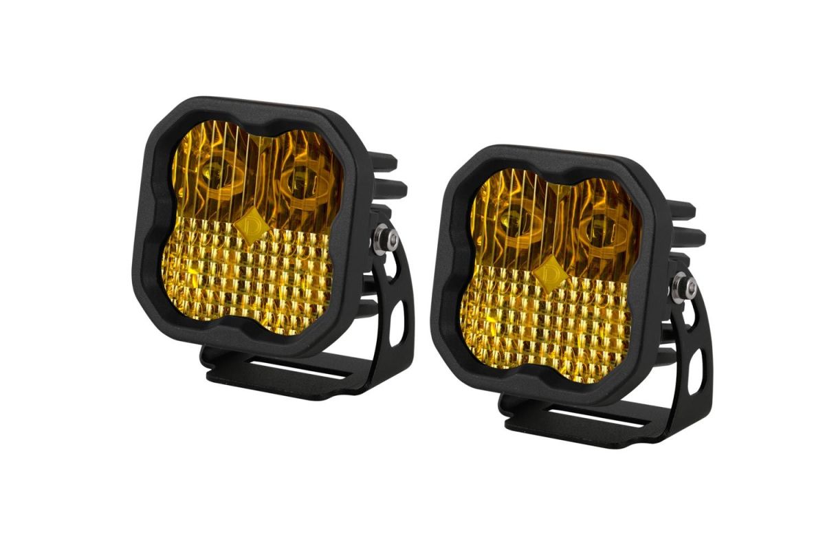 Diode Dynamics - Diode Dynamics Stage Series 3" Amber Sport Universal LED Combo Light Pod Set